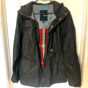 Hurley black canvas cargo jacket